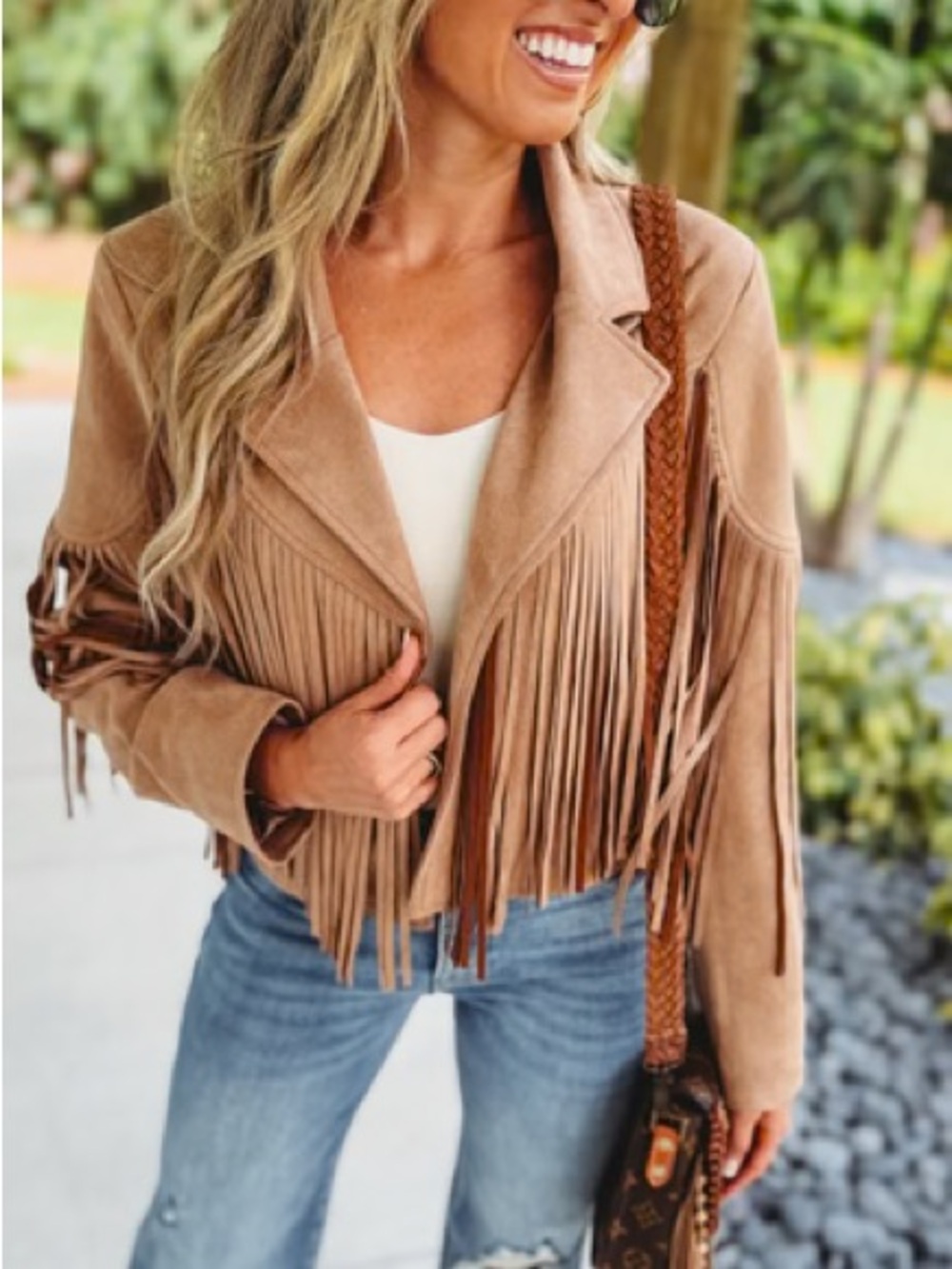 Brown Western Fringe Boho Jacket Sincerly Jules Taupe Suede Fringe Jacket Sz S